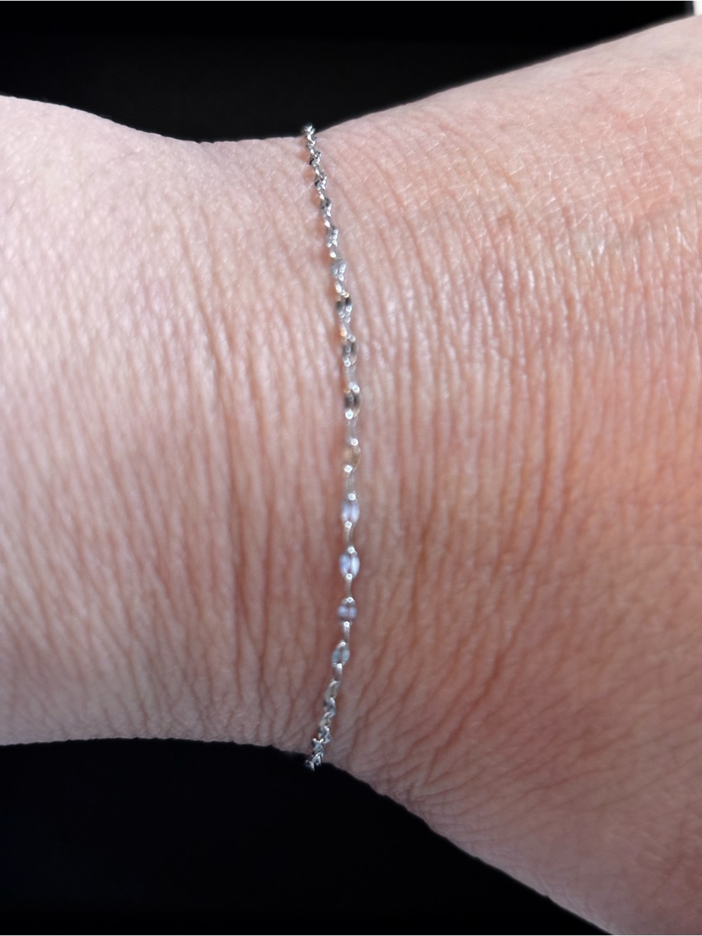 Delicate white gold 10k bracelet
